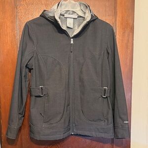 Free Country women’s charcoal gray hooded jacket, size large